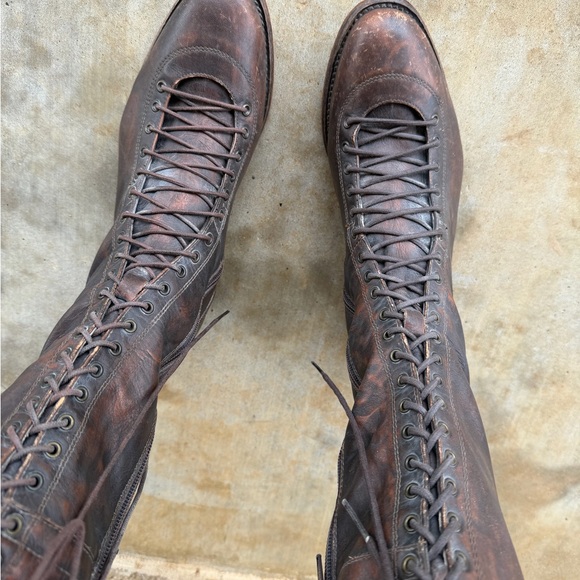 Free People Caspian Boots Sz 9 Brown studded excellent condition priced - Picture 7 of 10
